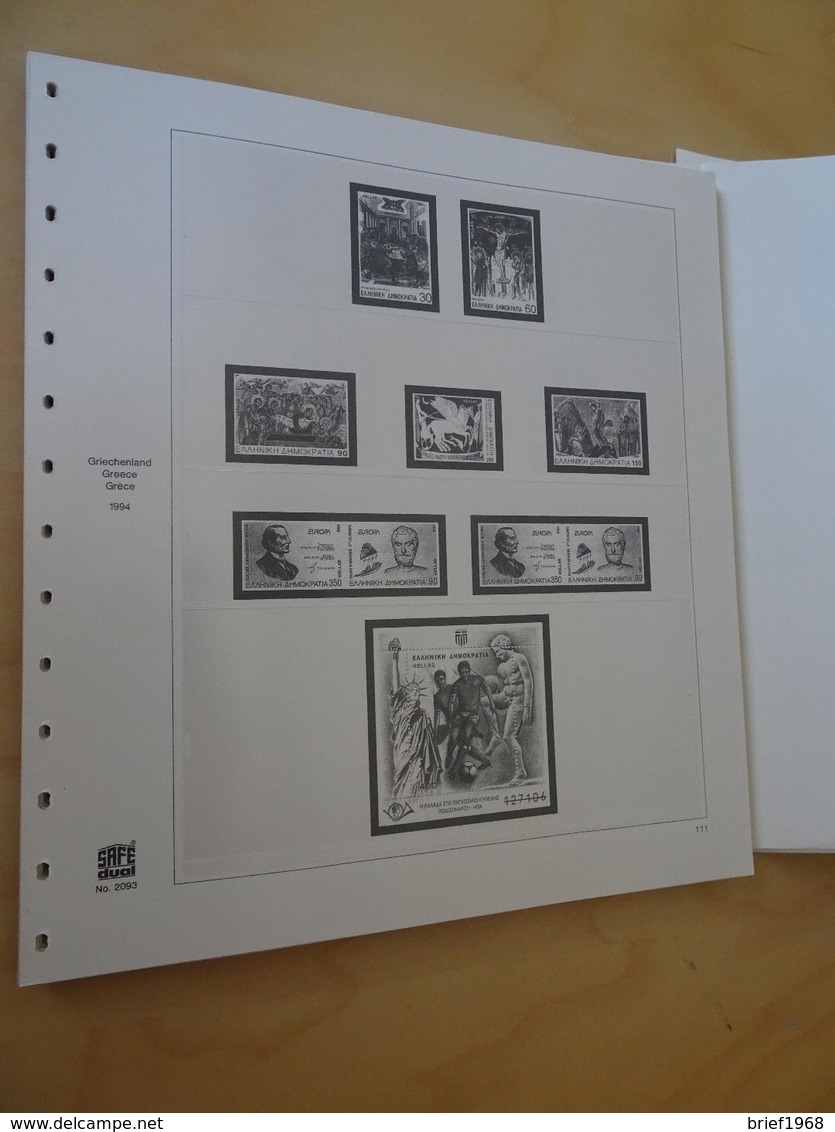 Griechenland Safe Dual 1990-1999 (11172) - Pre-printed Pages