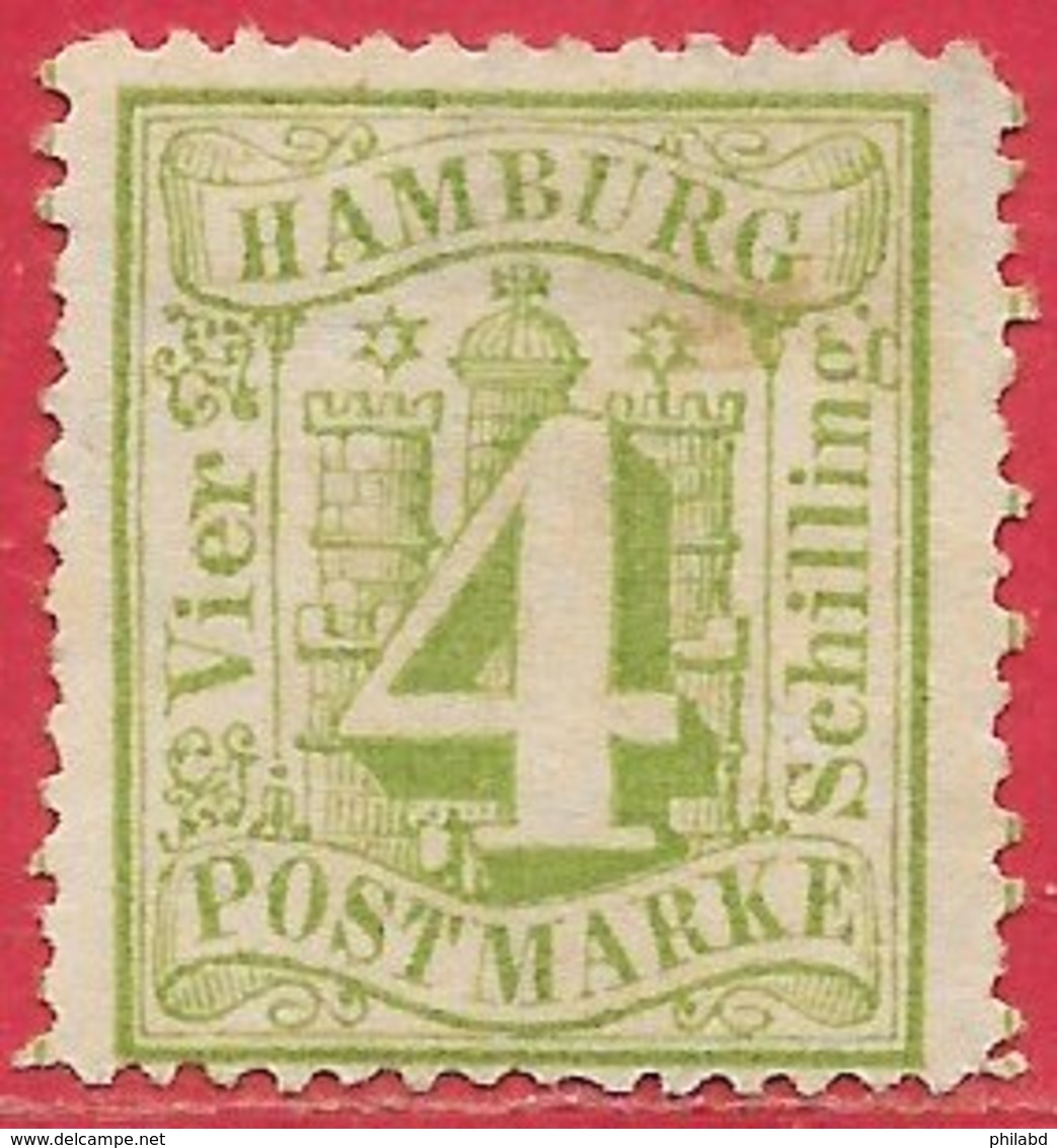 Hambourg N°18 4s Vert 1864-65 (*) - Hambourg