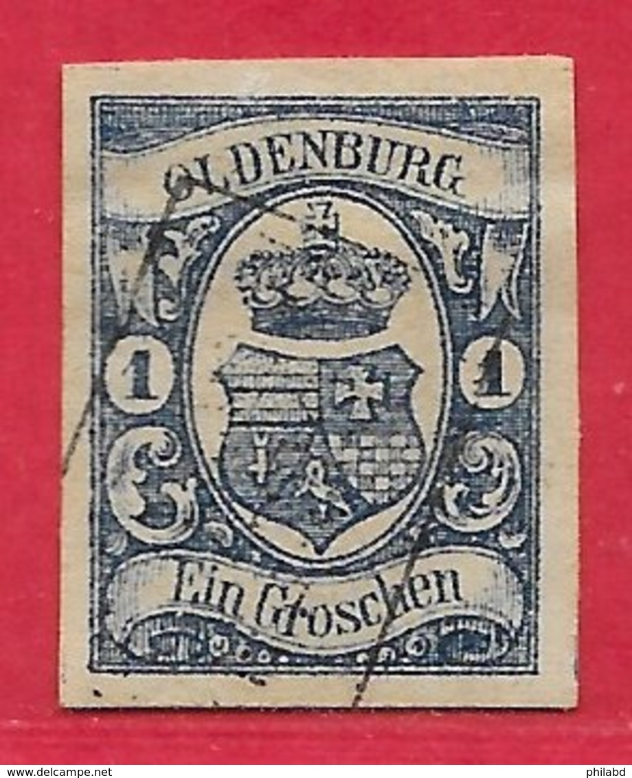 Oldenbourg N°12 1g Bleu (faux) 1860 O - Oldenburg