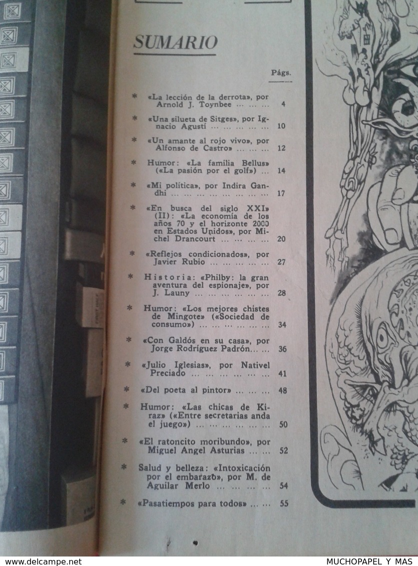 ESPAÑA ANTIGUA MAGAZINE REVISTA LOS DOMINGOS DE ABC 1971 SITGES, JULIO IGLESIAS...ETC CON PUBLICIDAD VARIADA ADVERTISING - [1] Until 1980