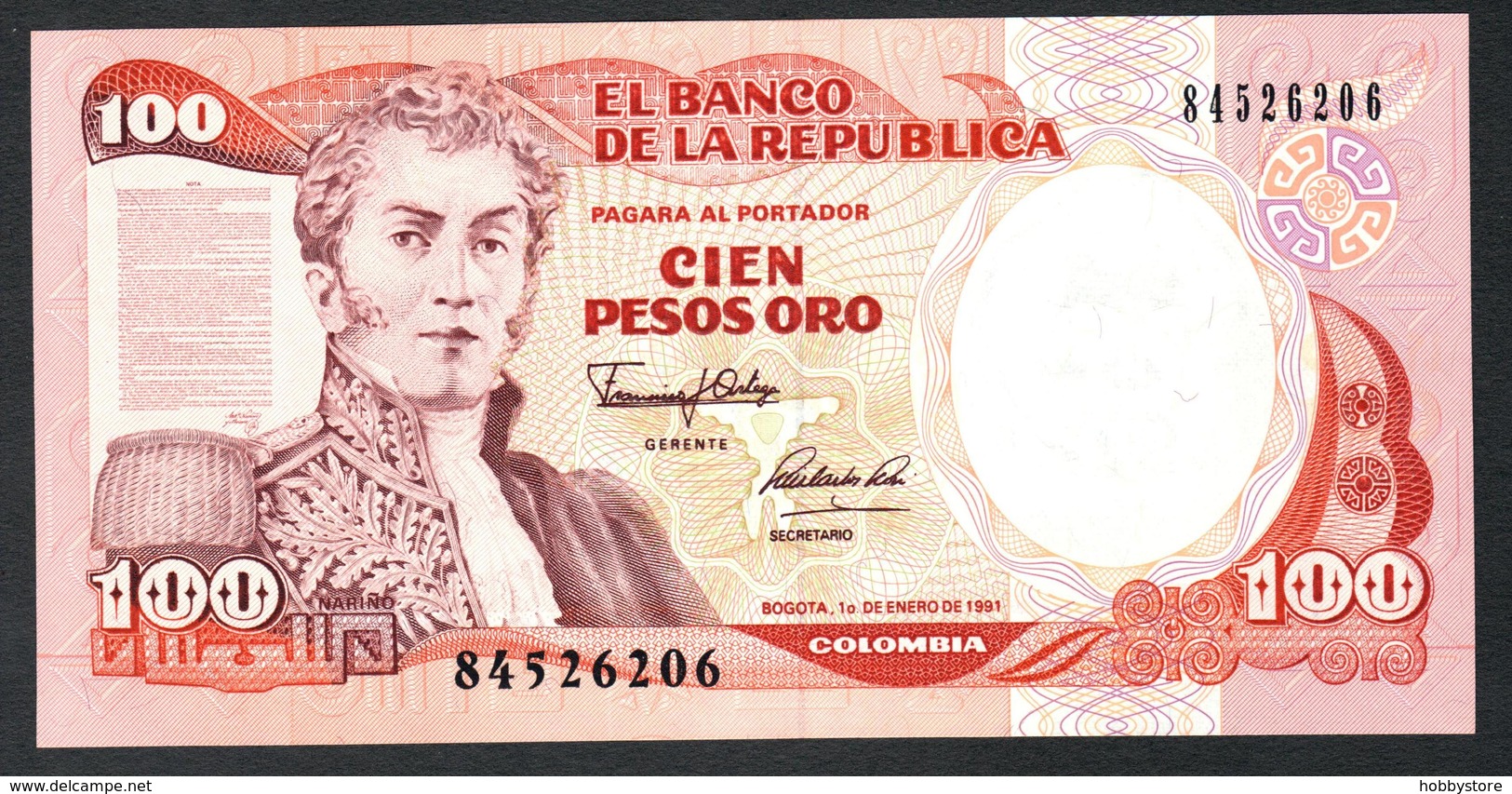 Colombia 100 Pesos 1991 UNC - Colombia