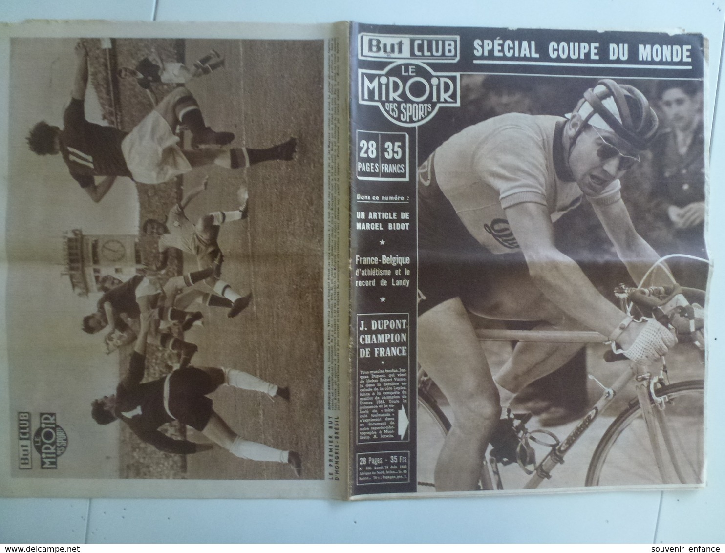 Miroir Des Sports 28 Juin 1954 Dupont Cyclisme Football Coupe Du Monde - Sport