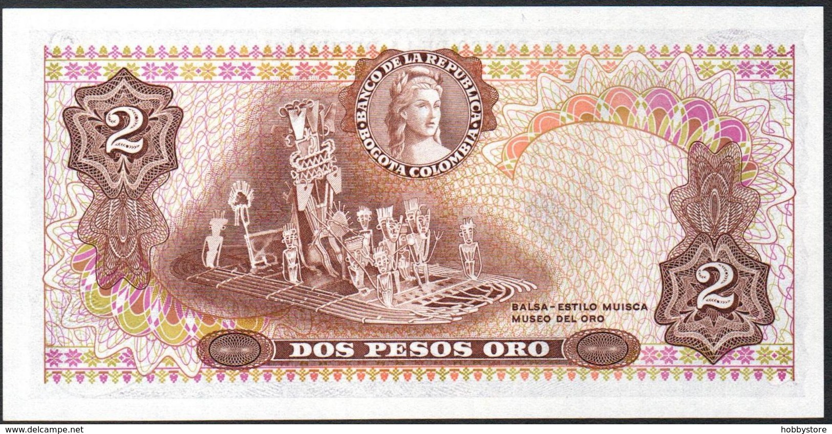 Colombia 2 Pesos 1977 UNC - Colombia