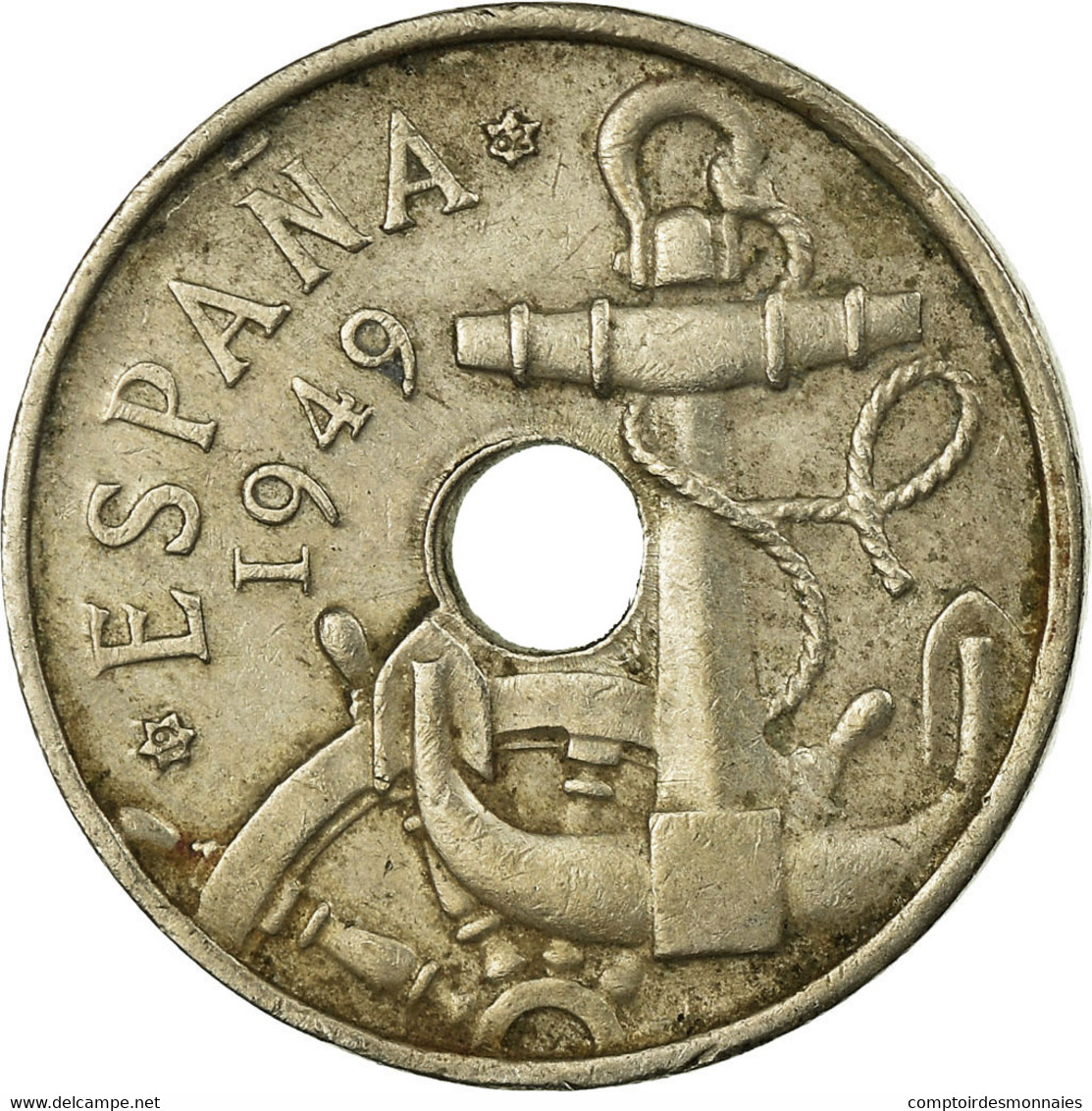 Monnaie, Espagne, Francisco Franco, Caudillo, 50 Centimos, 1949, TB+ - 50 Centiem