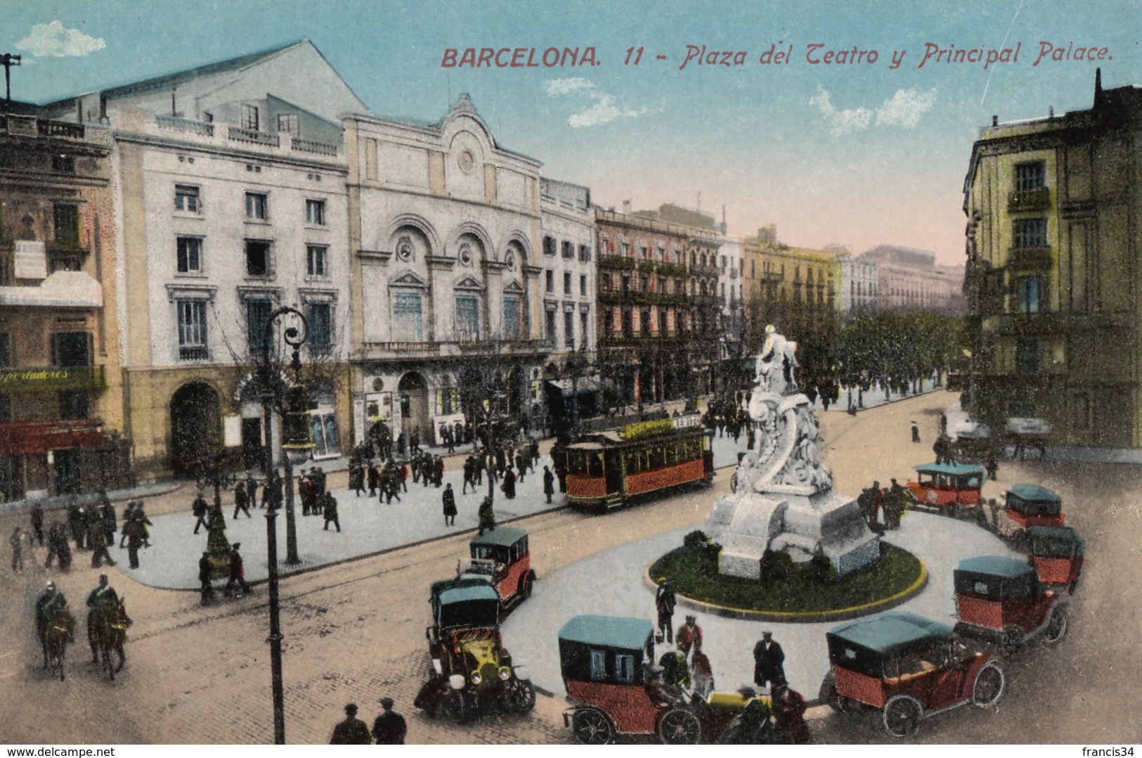 CPA - Barcelona - Plaza Del Teatro Y Principal Palace - Barcelona