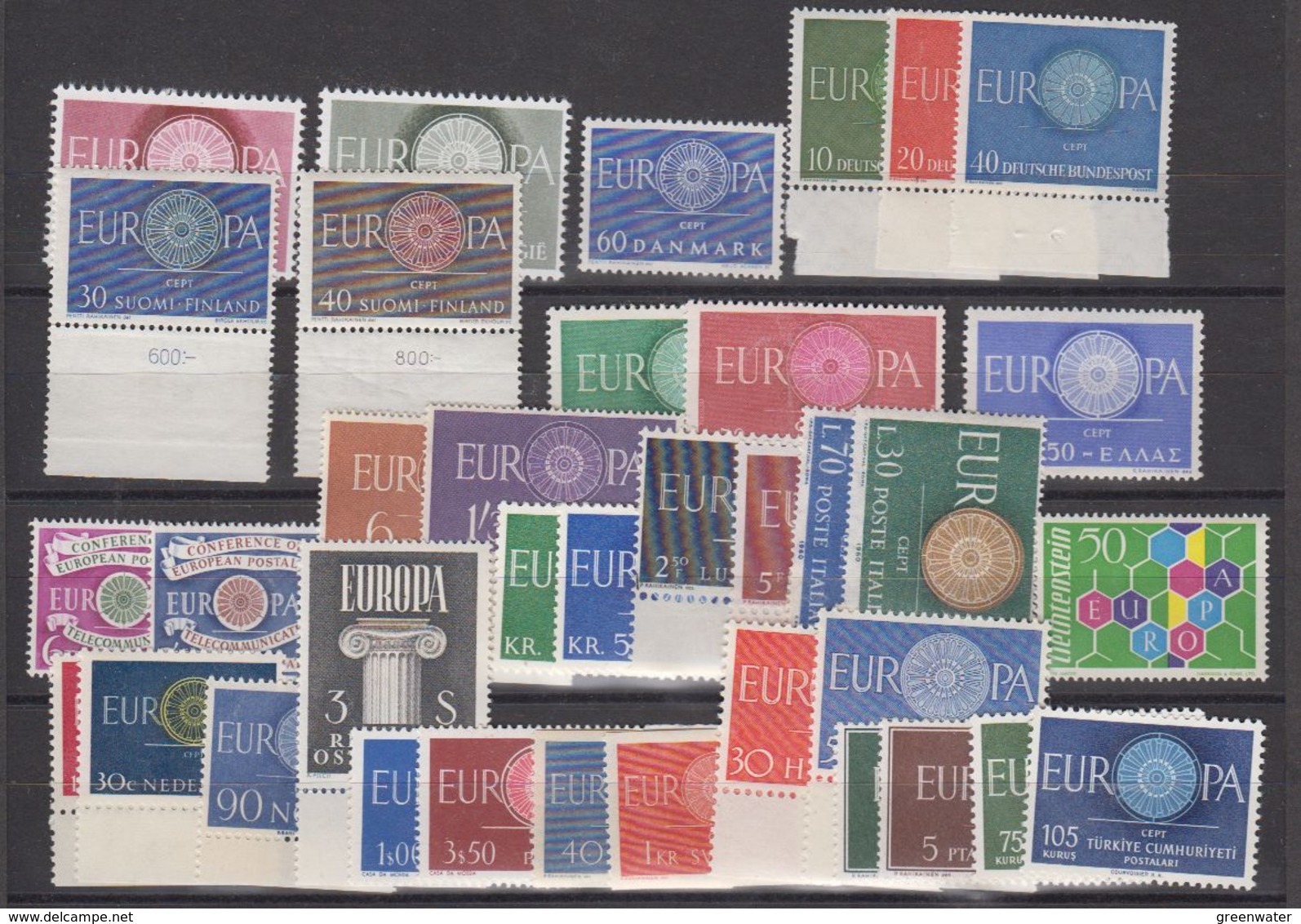 Europa Cept 1960 Year Set 20 Countries 36 Values ** Mnh (original Gum !!!) (43288) - 1960