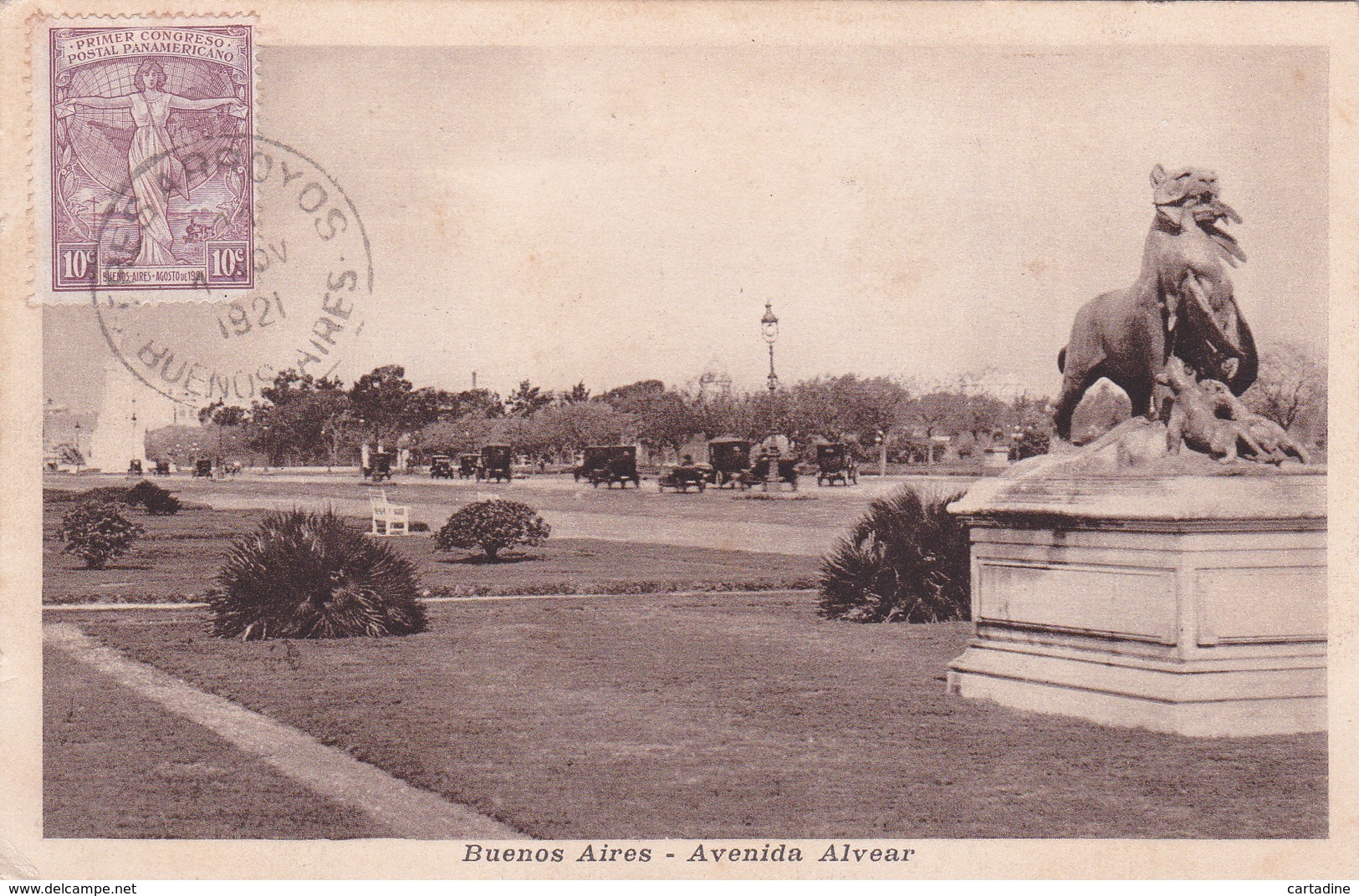 Argentine / Argentina - Buenos Aires  - Avenida Alvear - 1921 - Argentine