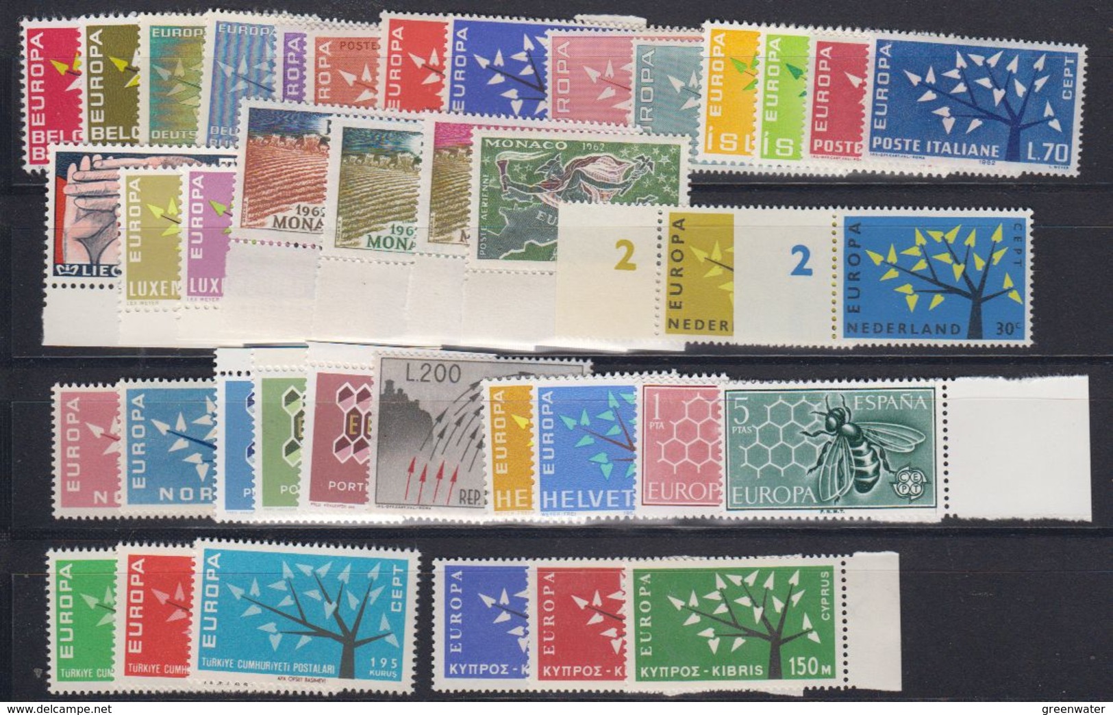 Europa Cept 1962 Year Set 18 Countries ** Mnh (43290) - 1962