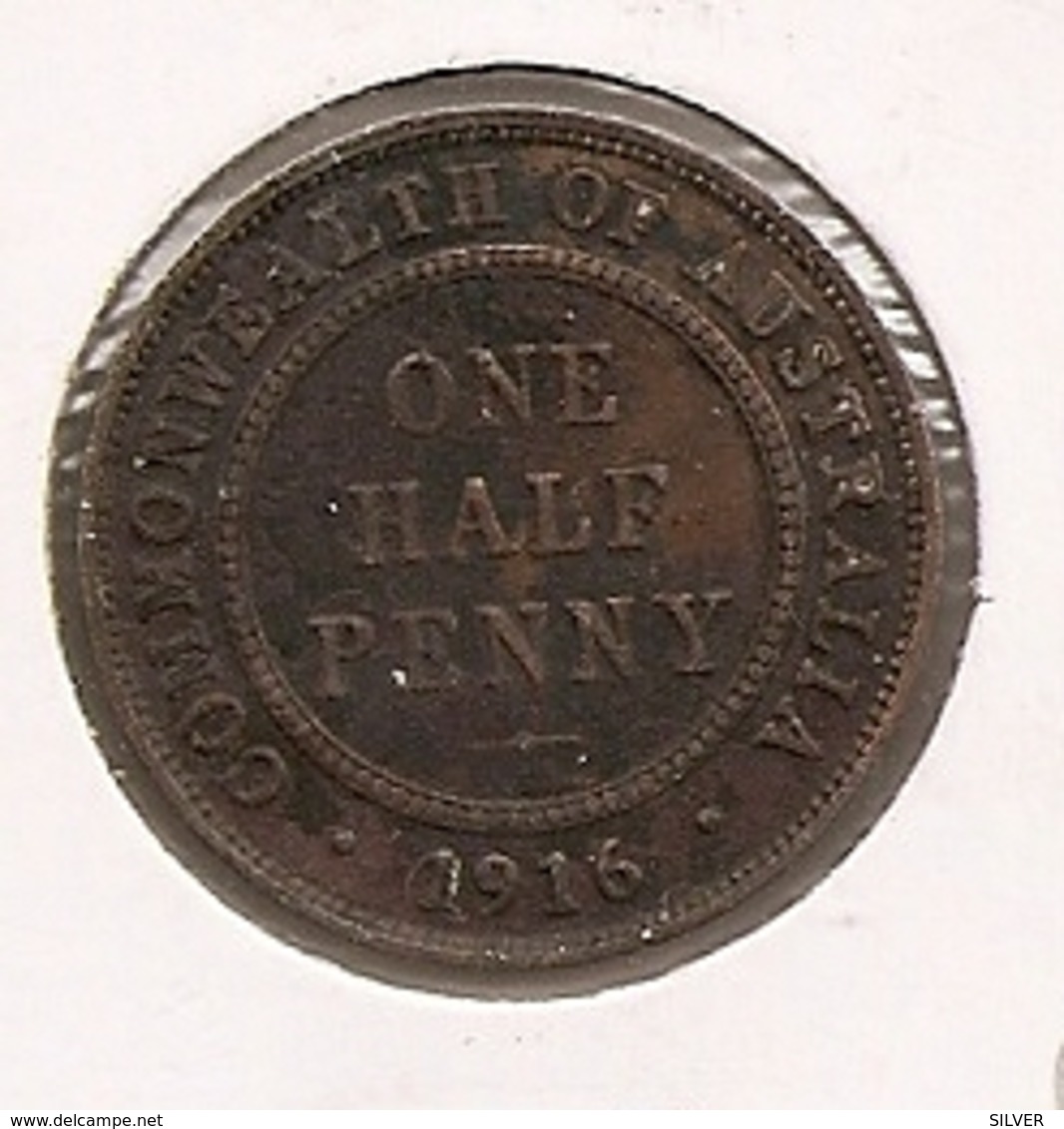 AUSTRALIA AUSTRALIE АВСТРАЛИЯ  HALF PENNY 1916  153 - ½ Penny