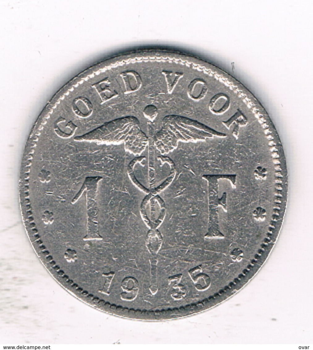 1 FRANC 1935 VL BELGIE /5038/ - 1 Franc