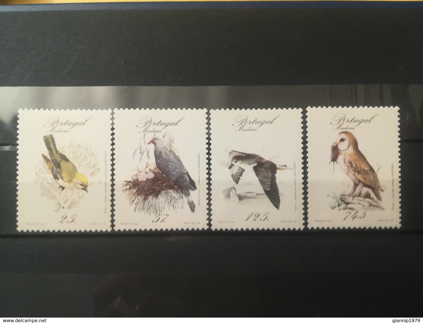 FRANCOBOLLI STAMPS PORTOGALLO PORTUGAL MADEIRA 1987 MNH** NUOVI  SERIE COMPLETA RARE BIRDS UCCELLI RARI - Madeira