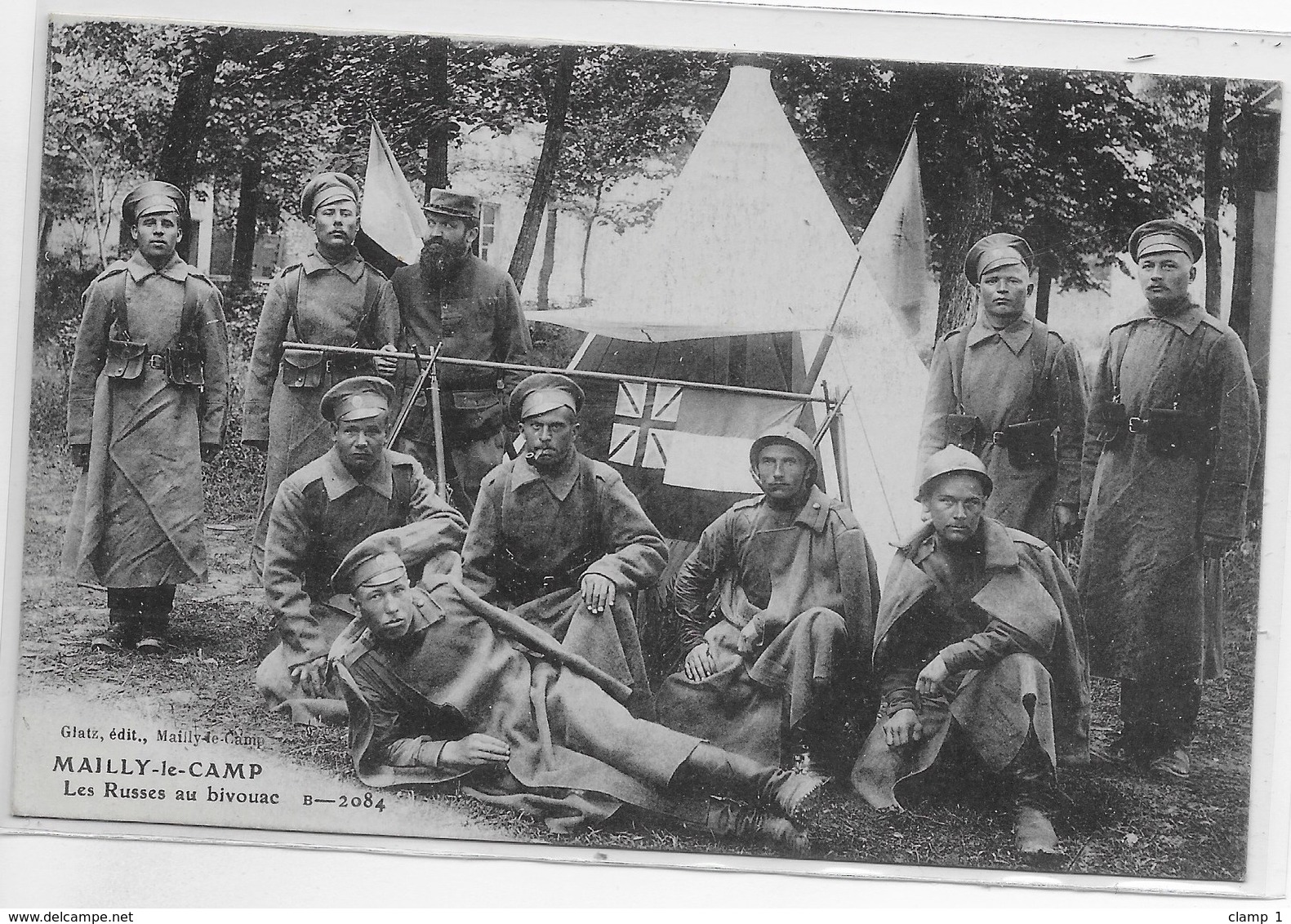 CPA MILITARIA 10 MAILLY LE CAMP LES RUSSES AU BIVOUAC  ** JOLI CLICHE RARE ** - Mailly-le-Camp