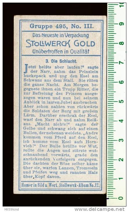 STOLLWERCK -  N° 495 - III -  Bataille, Attaquants, Vache, Fuyards - Stollwerck