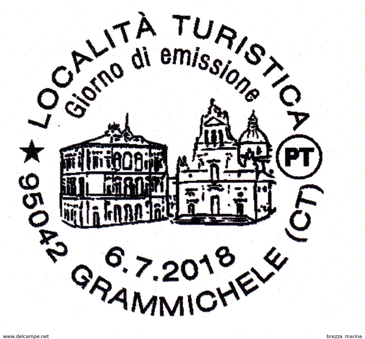 ITALIA - Usato - 2018 - Turismo - Grammichele – (CT) - Sicilia - Municipio E Chiesa  - B - 2011-20: Usati