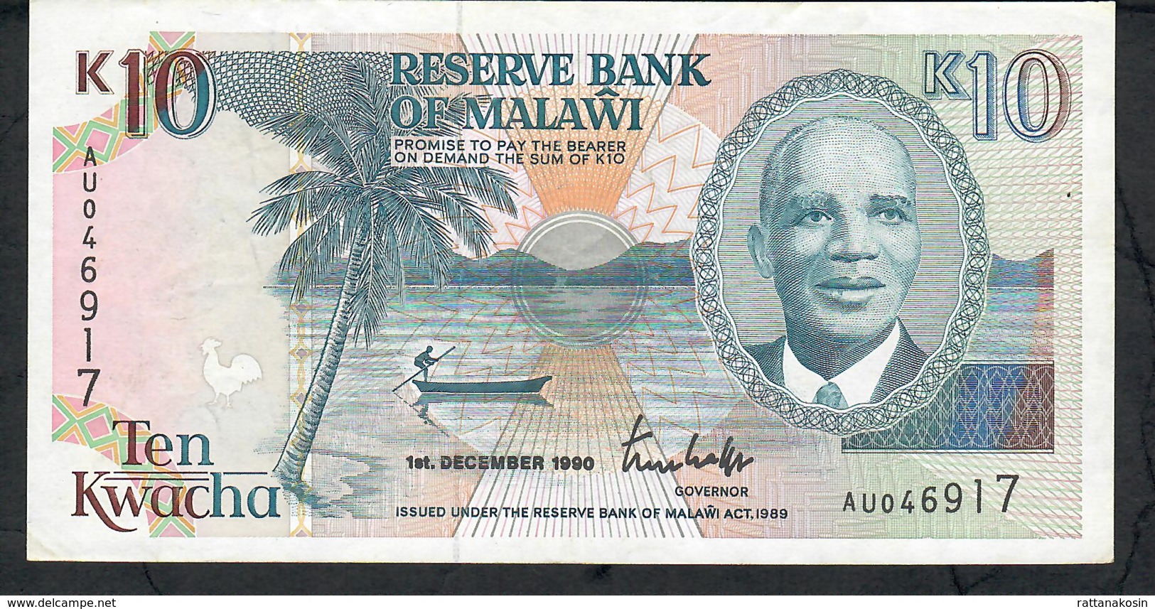 MALAWI P25a 10 KWACHA 1990 #AU   XF-AU - Malawi