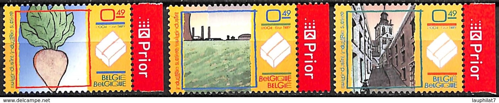 [154462]TB//**/Mnh-Belgique 2004 - N° 3246/48, Le Sucre, La Betterave, Tienen - Tirlemont, Industrie, SNC - Factories & Industries