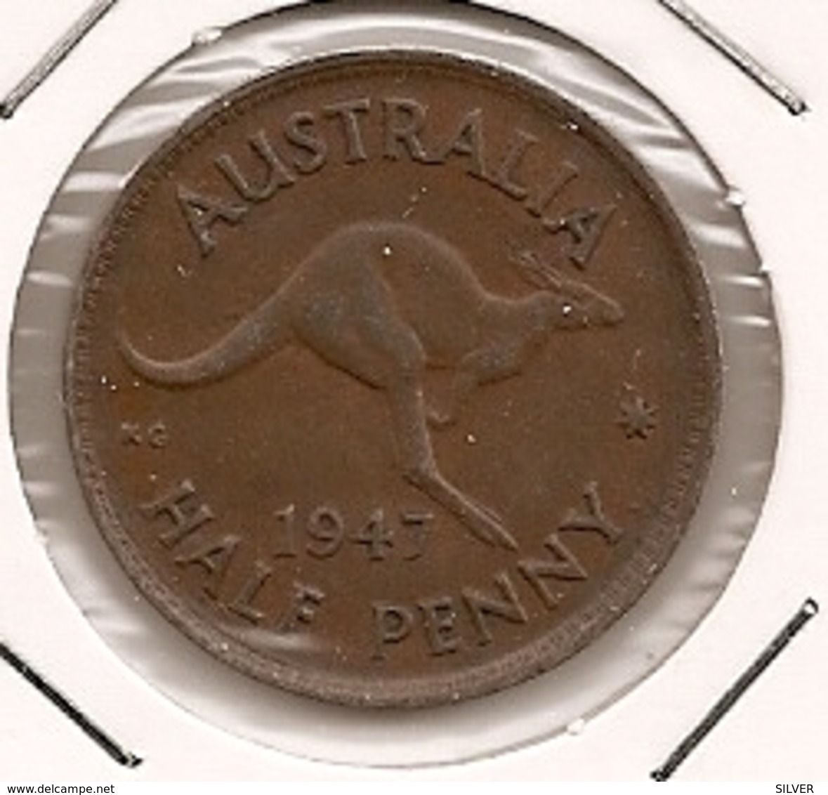 AUSTRALIA AUSTRALIE АВСТРАЛИЯ  HALF PENNY  RARE ETAT/STATE 1947  159 - ½ Penny