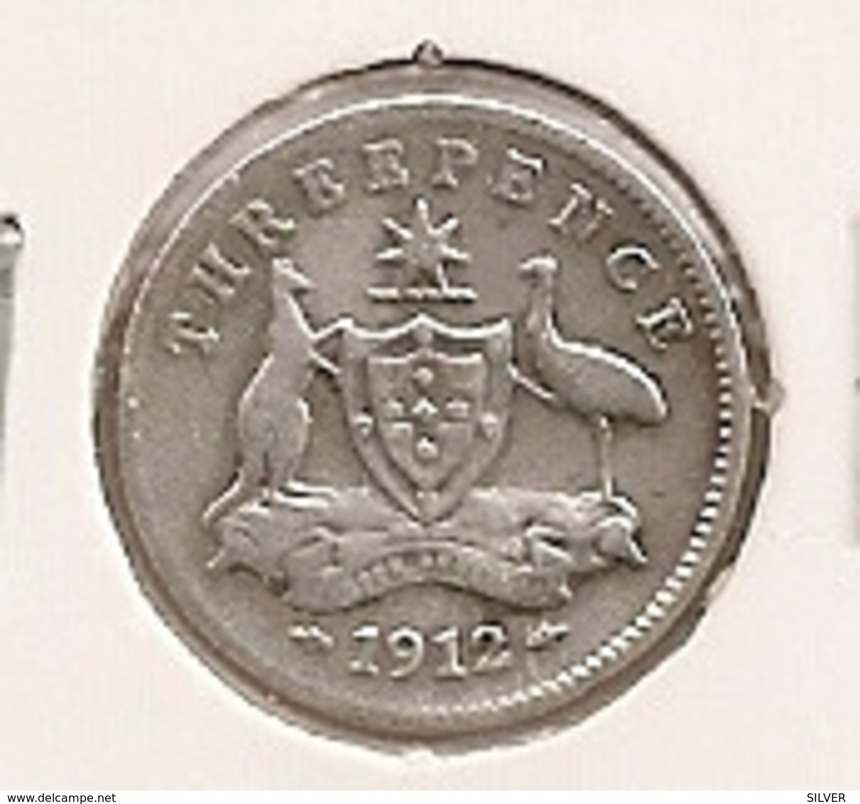 AUSTRALIA AUSTRALIE АВСТРАЛИЯ  THREE PENCE  1912  160 - Threepence