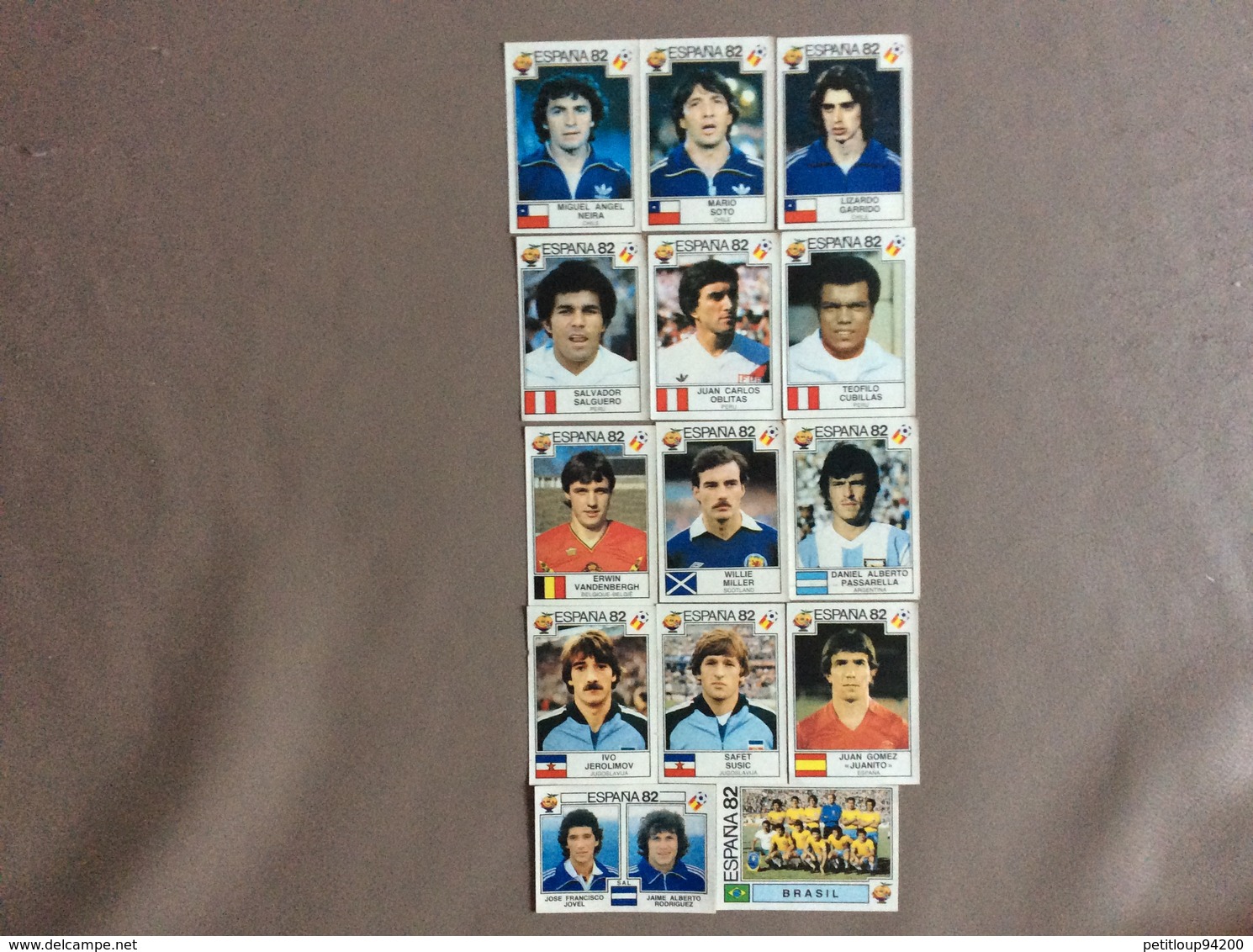 14 STICKERS PANINI  Espagna 82  WORLD CUP - Edition Italienne