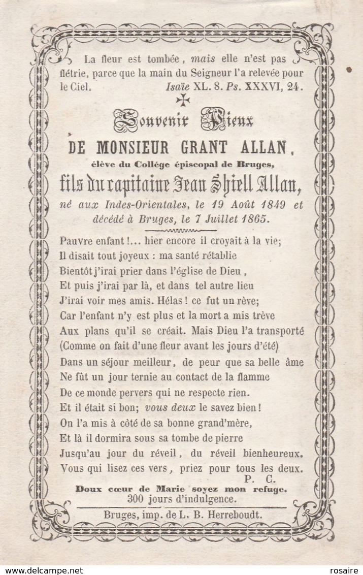 Enfant Grant Allan-indes-orientales 1849-bruges 1865 - Santini