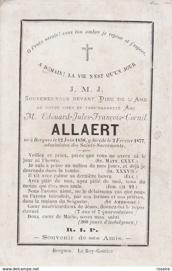 Edouard Jules Francois Cornil Allaert-bergues 1858-1877 - Andachtsbilder