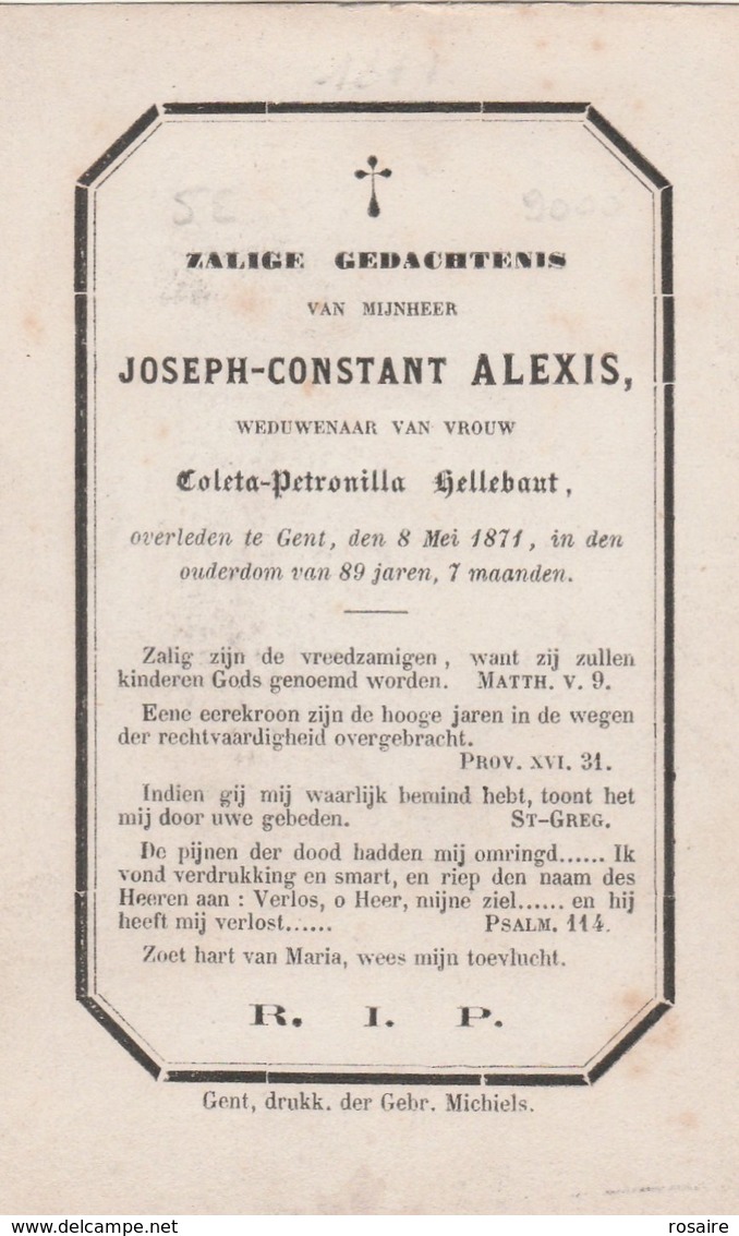 Joseph Constant Alexis-hellebaut.-gent 1871 - Images Religieuses