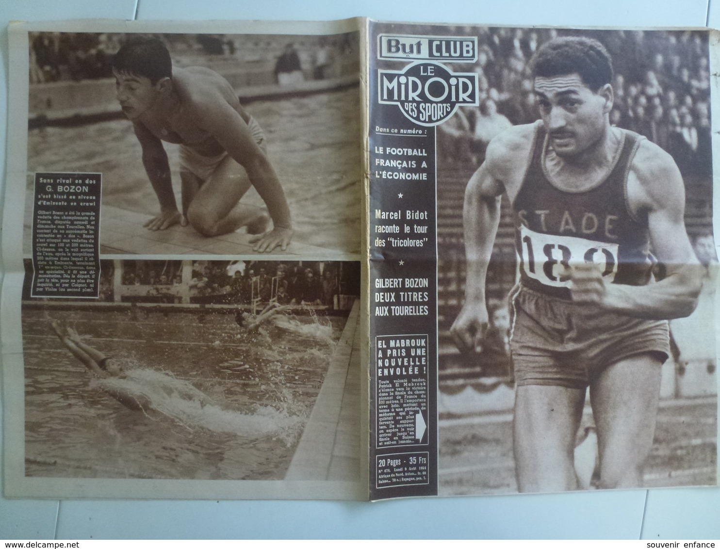 Miroir Des Sports 9 Août 1954 Marcel Bidot Football Cyclisme El Mabrouk - Sport