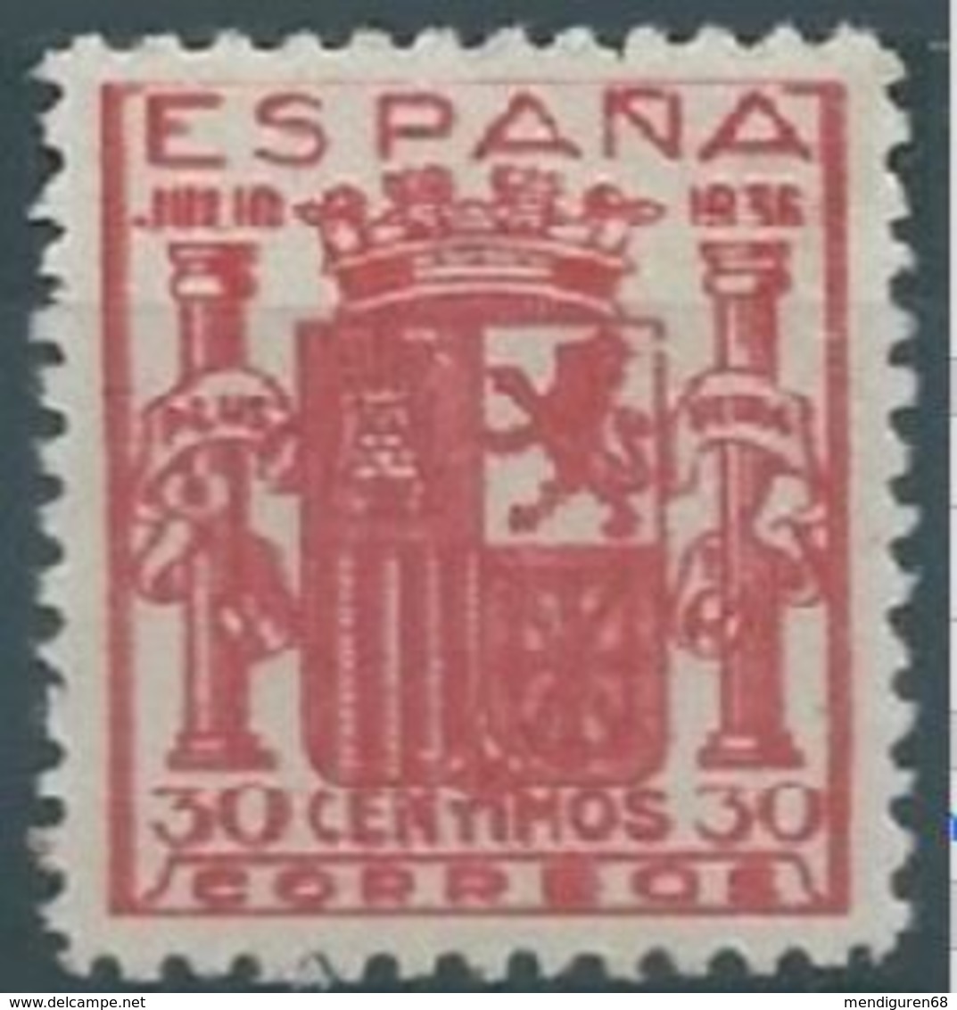 ESPAGNE SPANIEN ESPAÑA 1936 ESCUDO ESPAÑA GRANADA 3 COLOR VARIETY GREEN MNH ED 801 MI 750 SG ND1 SC 615 YV 563 - Neufs