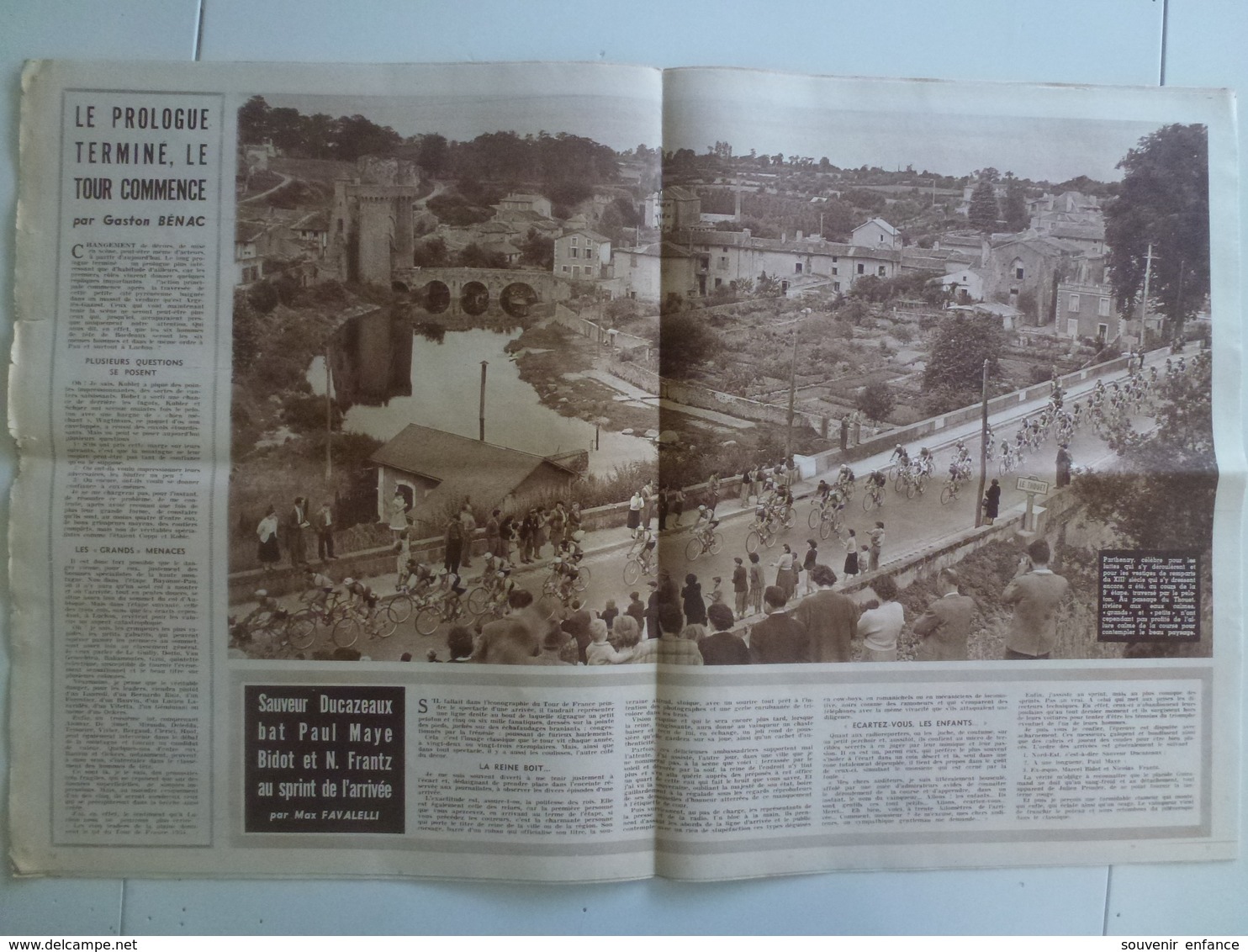 Miroir Des Sports 19 Juillet 1954 Tour De France Koblet Cyclisme Parthenay Deux Sèvres 79 - Sport