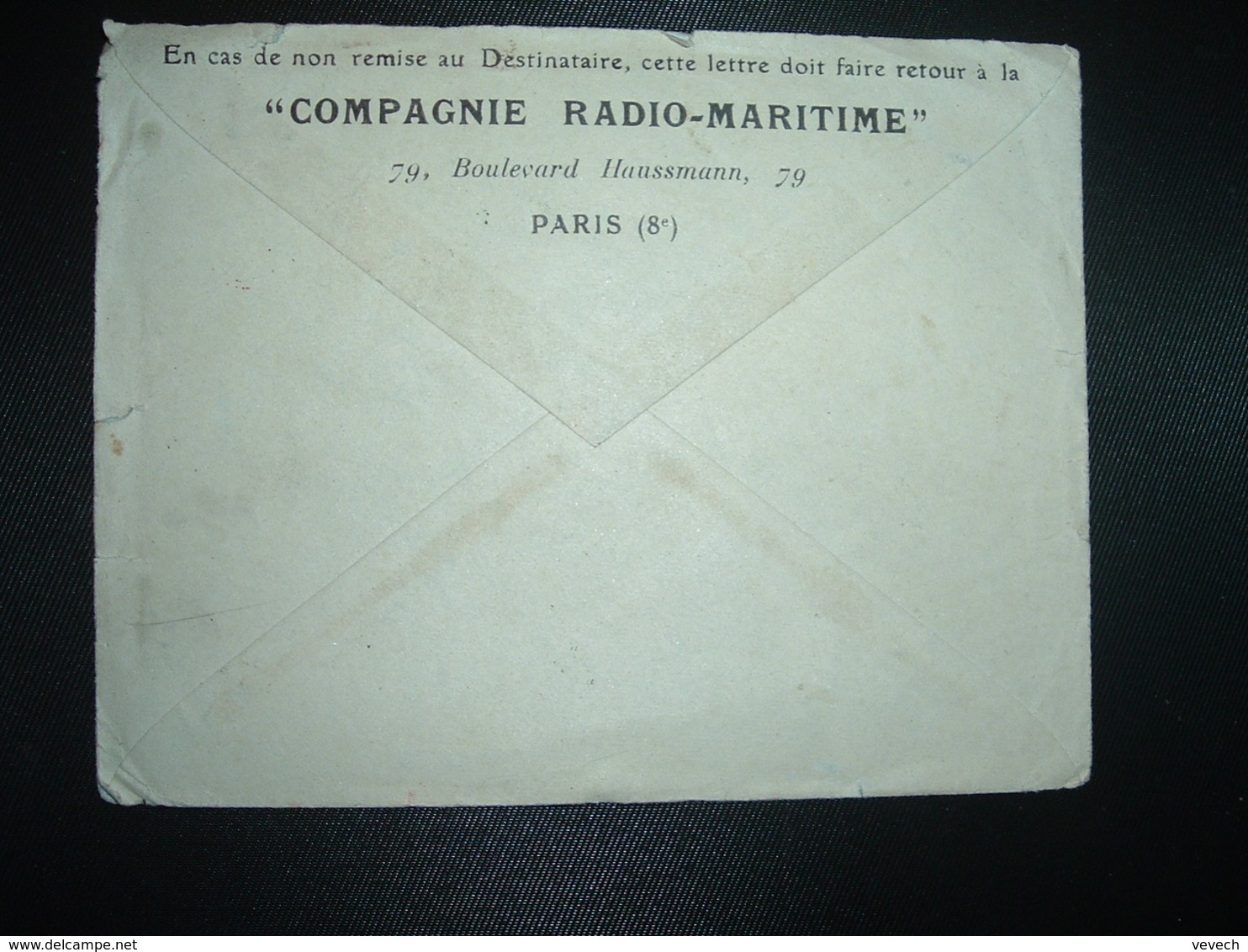 LETTRE OCEAN TP SEMEUSE 50c OBL. NANTES (44) + COMPAGNIE RADIO MARITIME à ABEL MARTIN à NANTES - Maritime Post