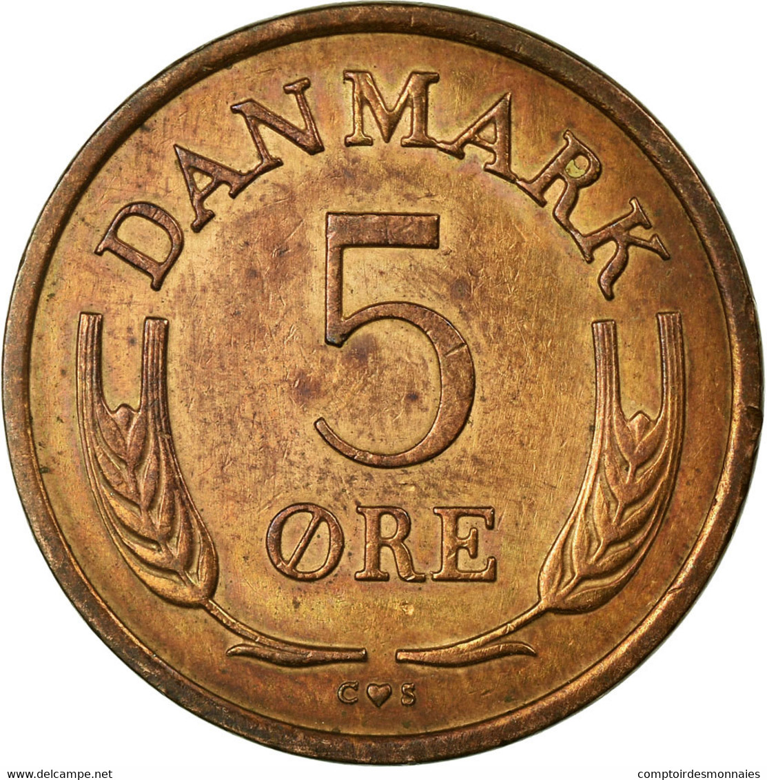 Monnaie, Danemark, Frederik IX, 5 Öre, 1963, Copenhagen, TB+, Bronze, KM:848.1 - Danemark