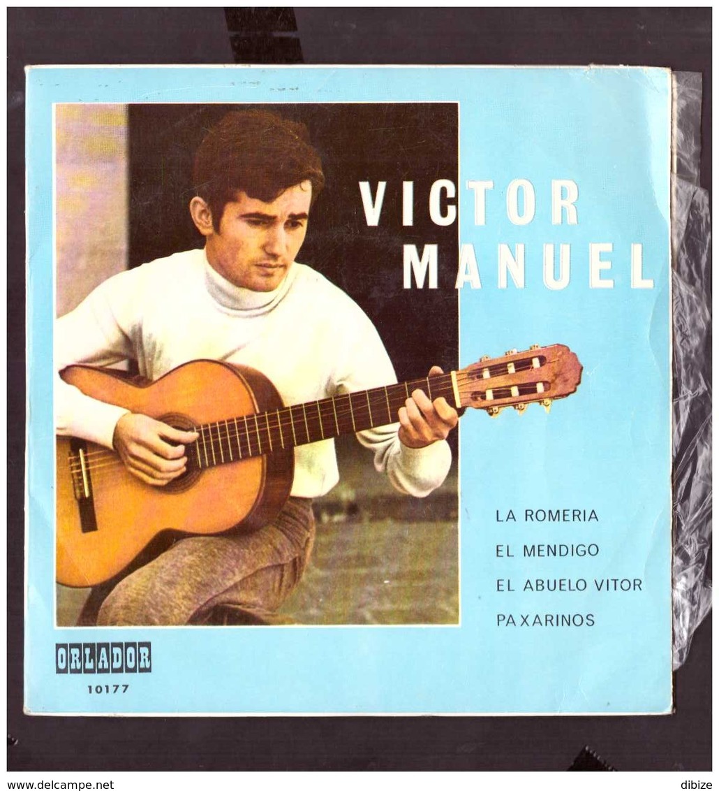 España. Disco De Vinilo A 45 Rpm.  Victor Manuel. La Romeria. El Mendigo. El Abuelo. Paxarinos. Buena Condicion. - Autres - Musique Espagnole