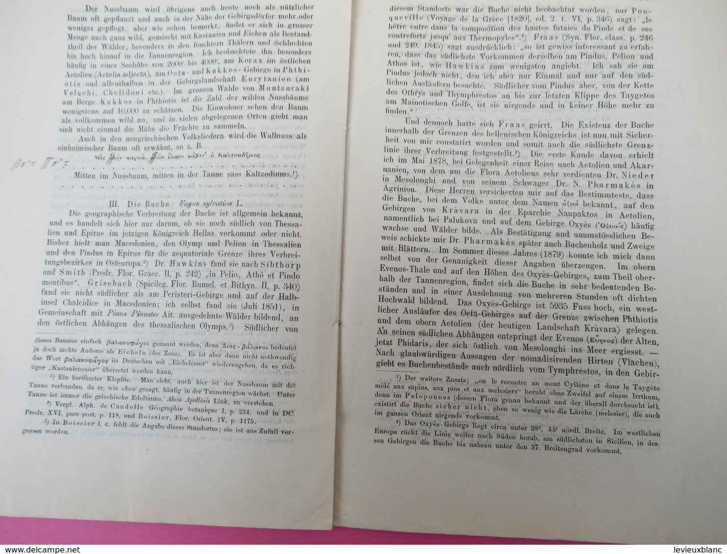 Fascicule/Beiträge Zur Kenntniss Des Vaterlandes Und Der Geographischen /ThéodoreVon HELDREICH/Berlin /1879   MDP93 - Old Books