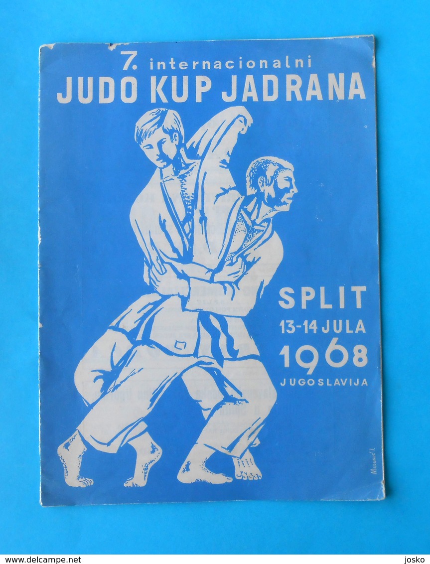 VII INTERNATIONAL ADRIATIC JUDO CUP 1968. - Croatia Ex Yugoslavia Original Vintage Judo Programme * Programm Programma - Arti Martiali