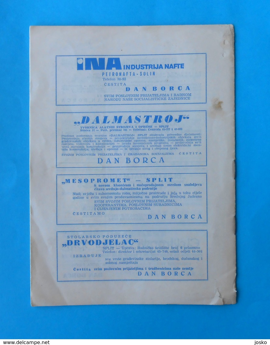 VII INTERNATIONAL ADRIATIC JUDO CUP 1968. - Croatia Ex Yugoslavia Original Vintage Judo Programme * Programm Programma - Gevechtssport