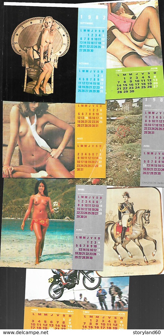 Calendrier érotique Genre Emmanuelle 6 Pages De 1982 - Petit Format : 1981-90