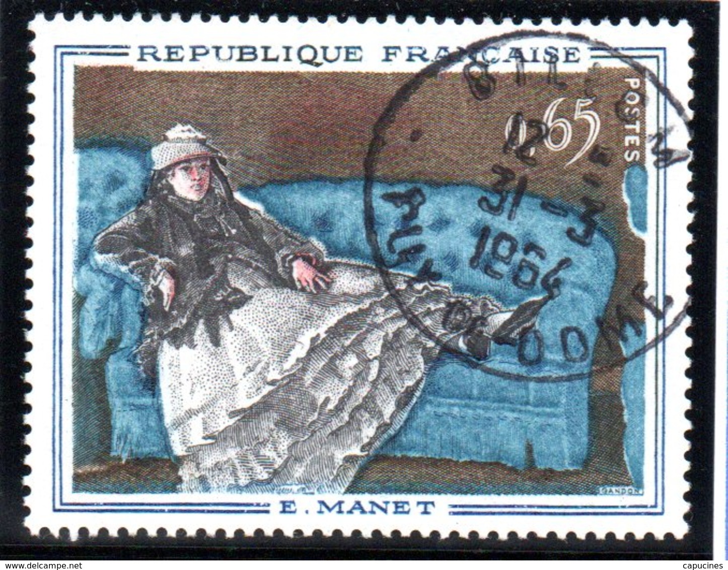 TABLEAUXE - 65c  "Madame Manet Au Canapé Bleu De Manet"  N° 1364 Obl. - Used Stamps