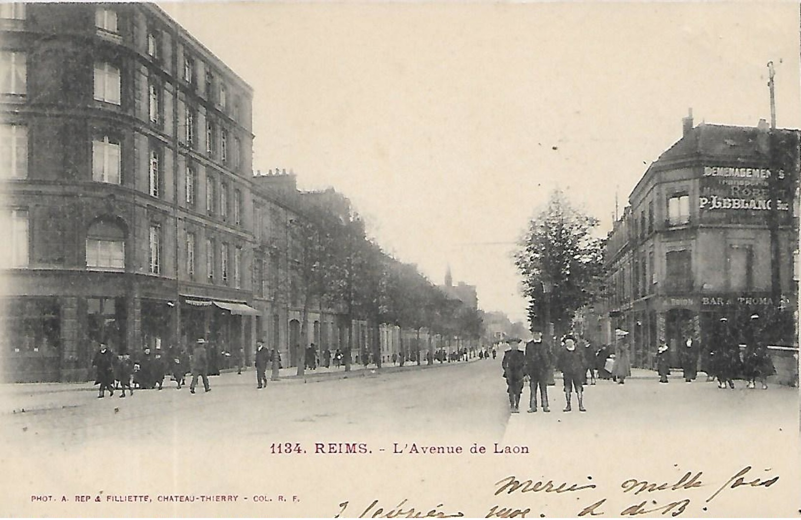51, Marne, REIMS, L'Avenue De Laon, Scan Recto Verso - Reims