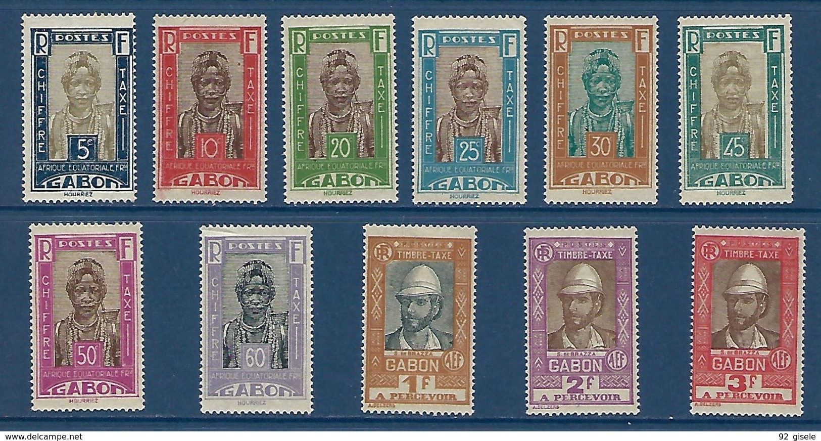 Gabon Taxe YT 2 à 22 " Indigène Et Explorateur " 1930 Neuf* - Postage Due