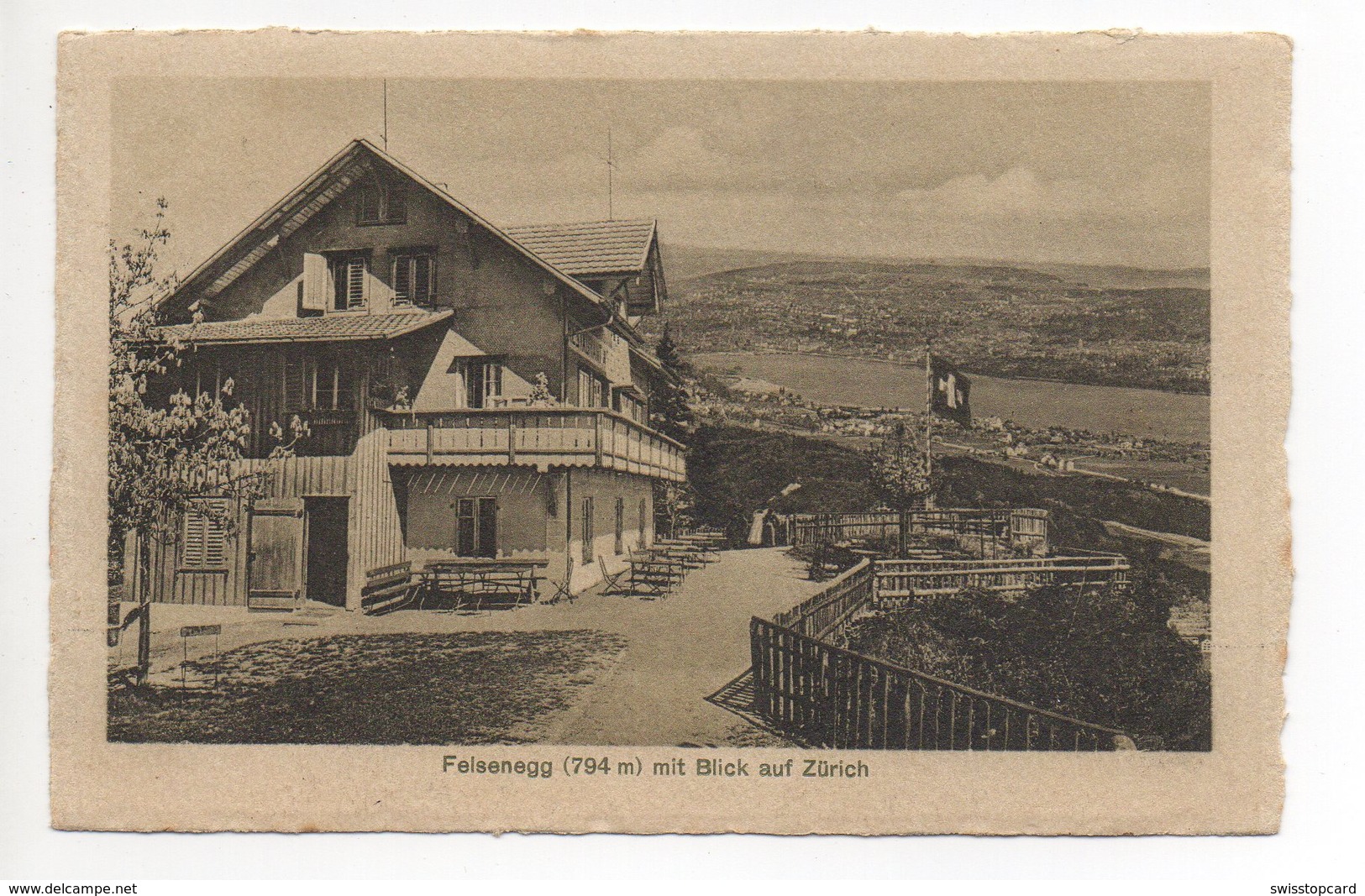 FELSENEGG Restaurant Blick Auf Zürich Glückwunsch Neujahr 1913 Gel. 1912 V. Adliswil - Adliswil