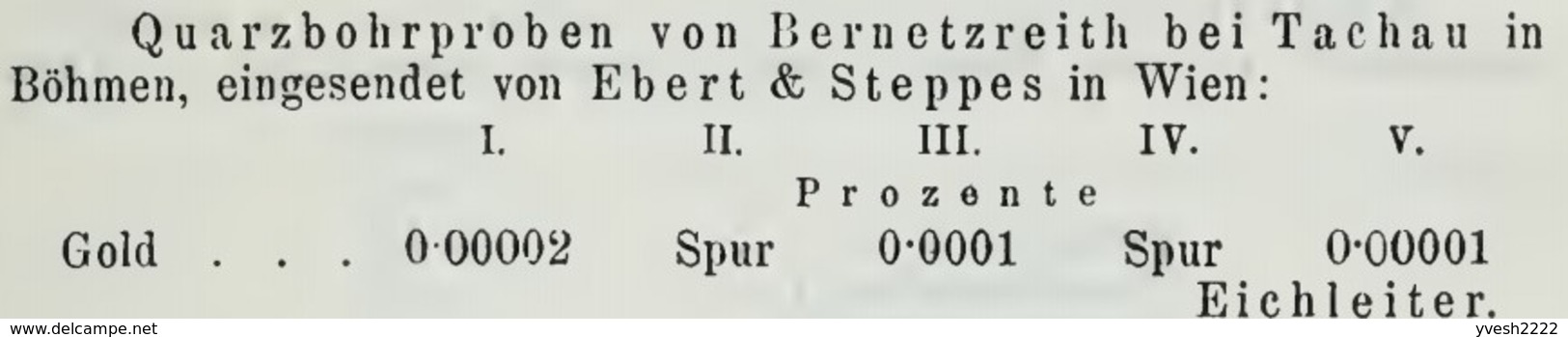 Autriche 1908. Entier Postal Publicitaire. Ebert & Steppes, Exploitation Du Quartz De Bohême - Minéraux