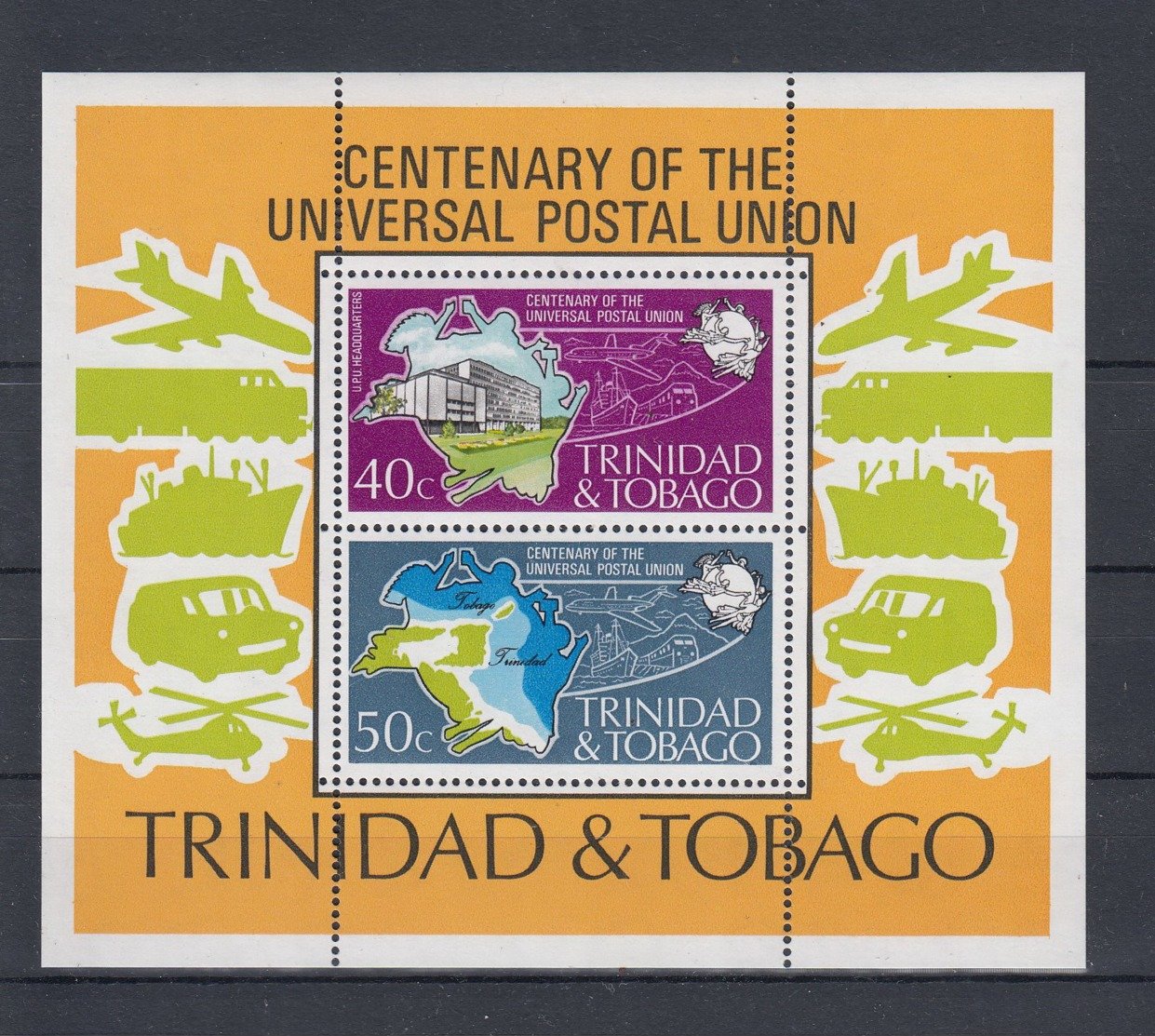 Trinidad & Tobago Michel Cat.No.   Mnh/** Sheet 12 Upu - Trinidad & Tobago (1962-...)