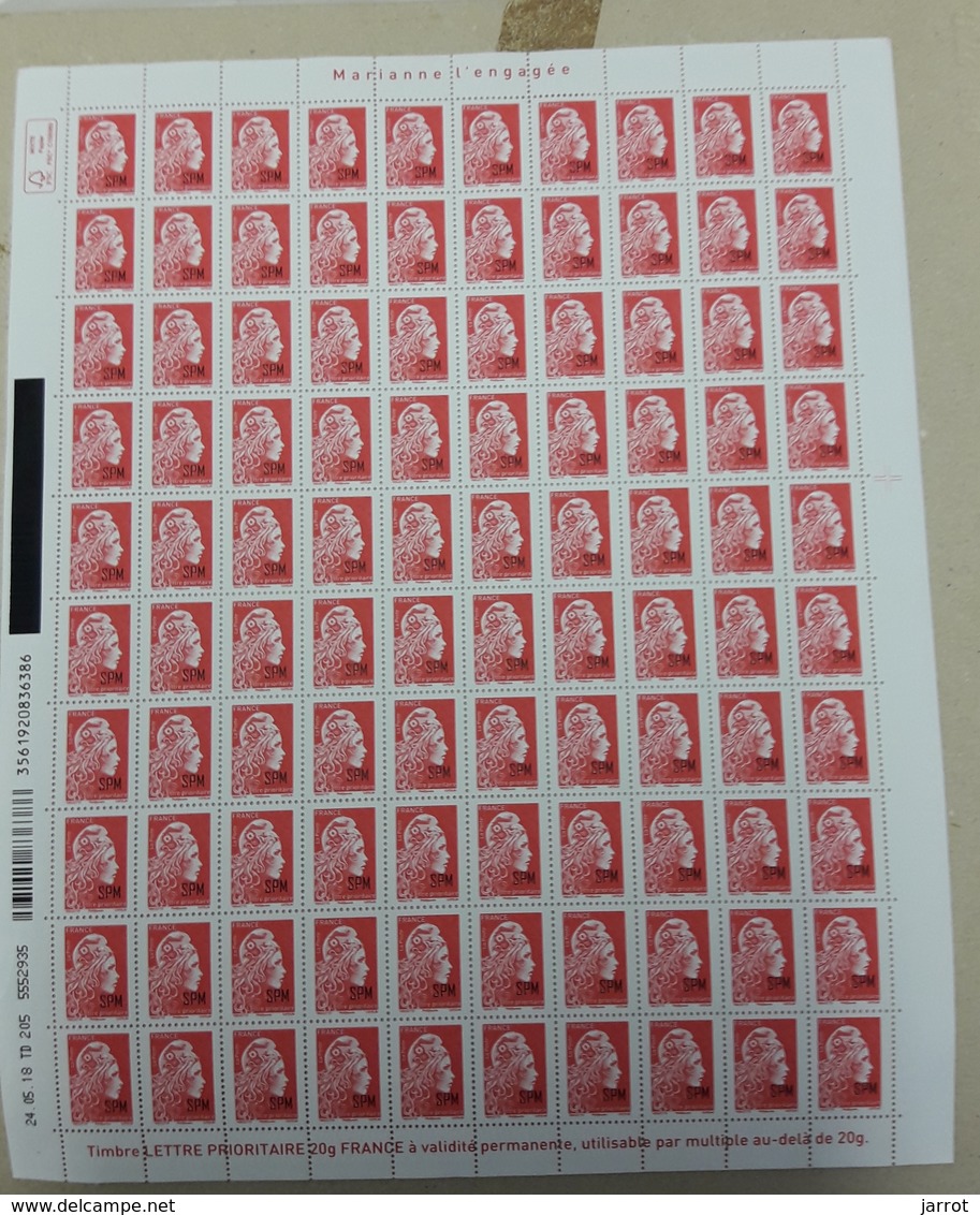 Marianne L'engagée 2 Feuiiles De 100 Ex Premier Tirage Parues Au Salon D'Automne 2018 Et 2019 Pour La Verte - Unused Stamps