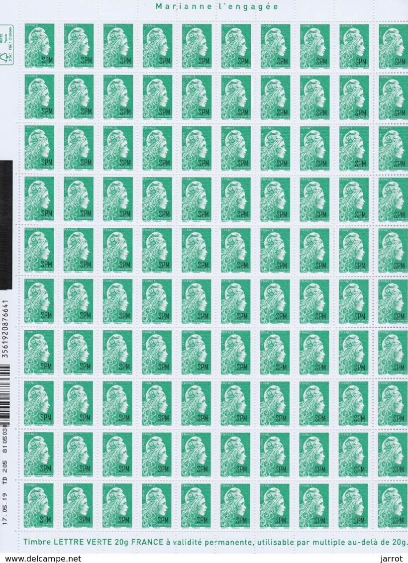 Marianne L'engagée 2 Feuiiles De 100 Ex Premier Tirage Parues Au Salon D'Automne 2018 Et 2019 Pour La Verte - Unused Stamps