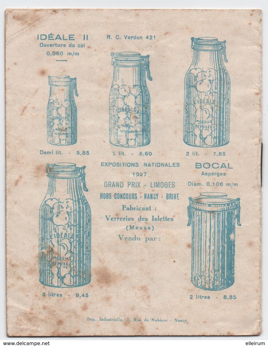 LES ISLETTES (55) PUBLICITE. BOUTEILLES Et CONSERVES " L'IDEALE ". QUINCAILLERIE LEQUY. Pt-à-MOUSSON (54) - Publicités