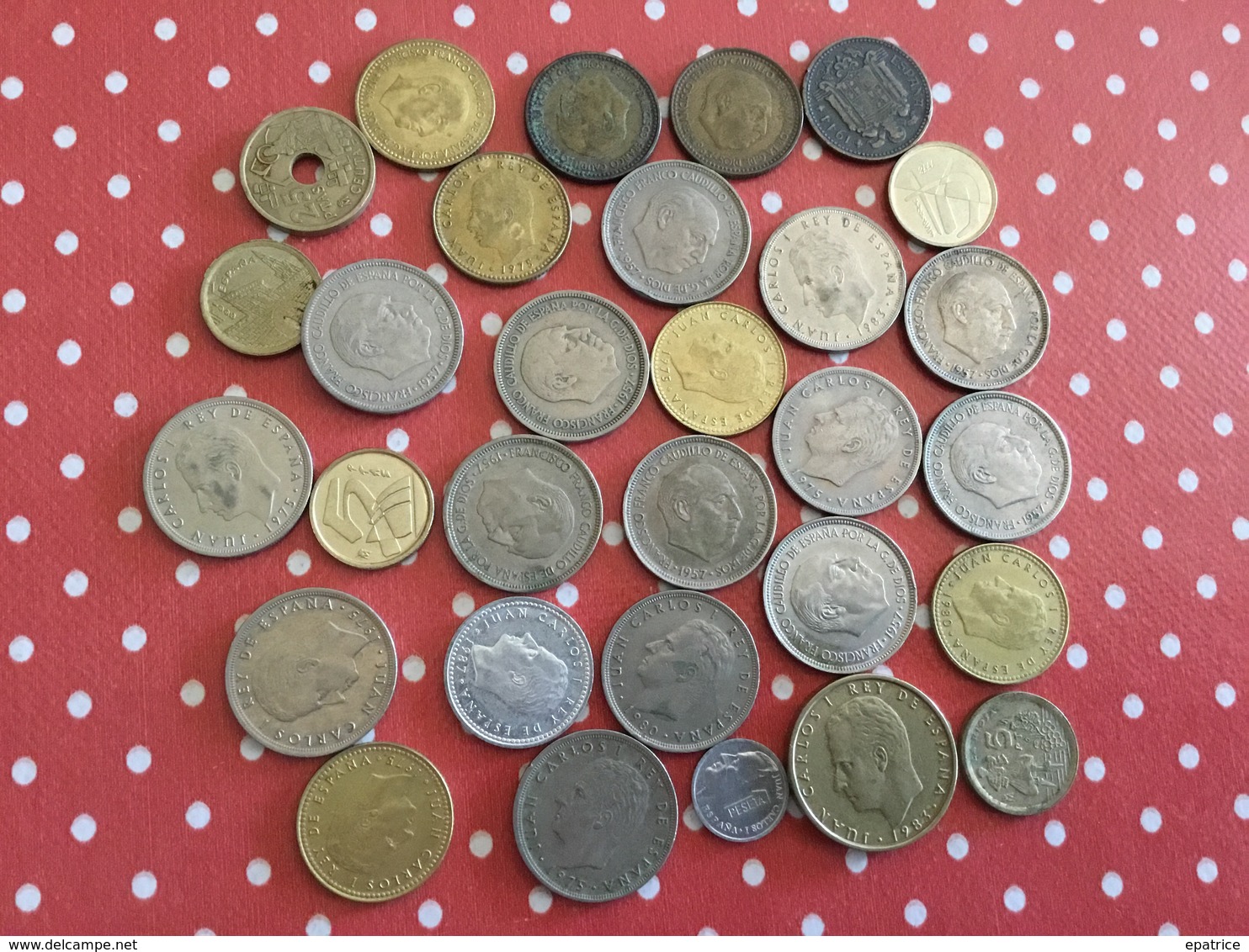 LOT DE 30 PIÈCES ESPAGNOLES - Vrac - Monnaies