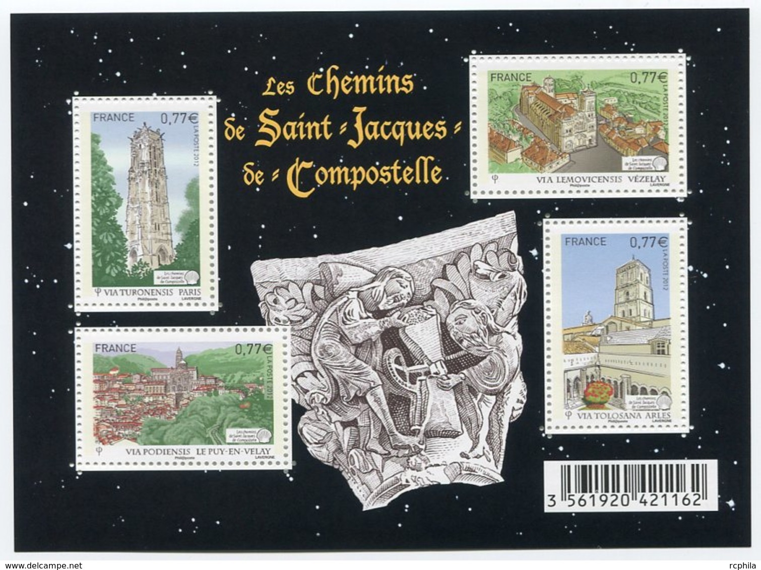 RC 12101 FRANCE BF N° F4641 LES CHEMINS DE SAINT JACQUES DE COMPOSTELLE BLOC FEUILLET NEUF ** A LA FACIALE - Neufs