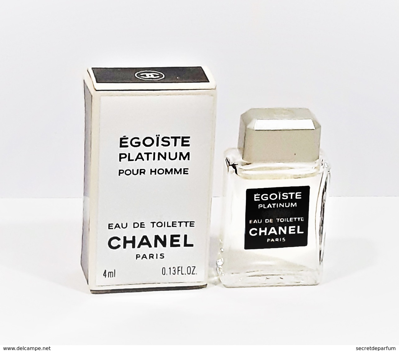 Miniatures De Parfum EGOISTE PLATINUM Pour HOMME De  CHANEL   EDT   4 Ml   + BOITE - Miniatures Hommes (avec Boite)