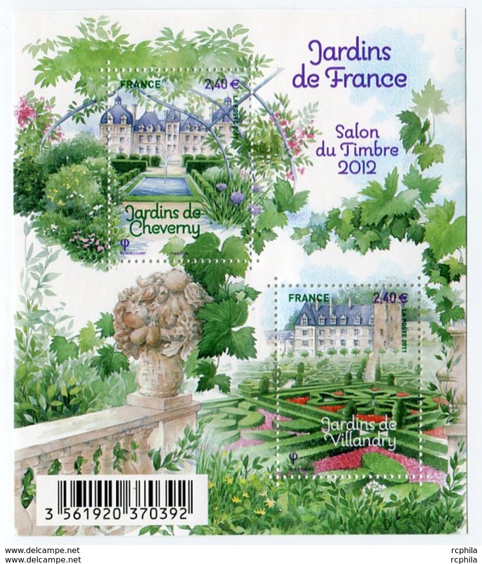 RC 12091 FRANCE BF N° F4580 LES JARDINS DE CHEVERNY BLOC FEUILLET NEUF ** A LA FACIALE - Neufs