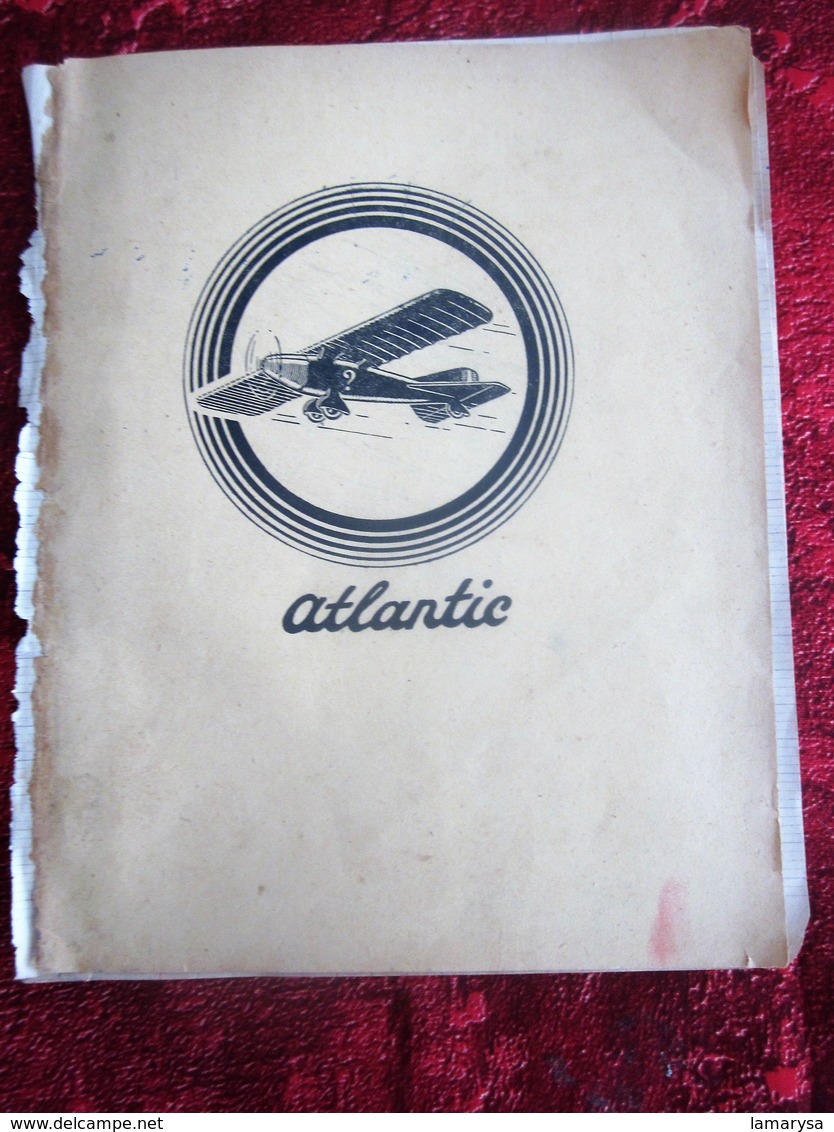 CAHIER ÉCOLIER ÉCRITURE A LA PLUME COURS SUR LES RONGEURS ILLUSTRé De Chromos & Images Album ECOLE AVION ATLANTIC - Albums & Katalogus